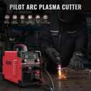SILATU 75A Plasma Cutter Machine, HF Pilot Arc, 110V/ 220V, 1'' Max Cut, Size: STC750P Red