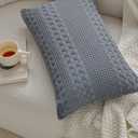WARMDERN 100% Cotton Waffle Weave Euro Shams Pillow Covers, 2 Pack European Pillowcase 26" x 26" Bed Pillow Covers, Ultra Soft Bed Pillow Shams Cushion Covers for Stylish Home Decor(26 x 26in, Grey)