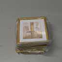 4x4 Picture Frame, Brass Matte Thin Modern Metal, Square Frame for Desktop and Wall Mounting, Aluminum Floating Photo Frame, Fit 3x3 with Mat or 4 x 4 without Mat, 1 Pack (Bronze)