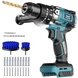 DIYtoolifz Cordless Power Drill Compatible with Makita 18v Battery: 3 Modes Electric Power Drill Kit Tool,1/2 Inch Keyless Chuck Cordless Impact Drills Set,Variable Speed for Home,Garden(No Battery)