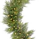 Best Choice Products Pre-Lit Cedar Cypress Christmas Garland w/Twinkling LEDs, 6Ft Realistic Indoor Holiday Accent Decor for Door, Mantle, Battery