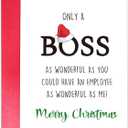 TQDaiker Funny Chritmas Card for Boss, Happy Xmas from Employee, Boss Christmas Card for Him Her