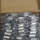 Ravinte 60 Pack (30 Pairs) 1/2 inch Overlay Cabinet Hinges, Self-Closing Semi-Concealed Face Mount, Satin Nickel Decorative Hardware with Door Bumpers for Kitchen & Cupboard Doors, Silver