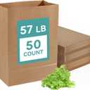 MUCHII 57 LB 50 Count Kraft Paper Bags, Large Brown Paper Grocery Bags for Storage, Shopping
