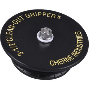 Cherne 270138 Gripper 3-1/2 in. Black Mechanical Clean Out Plug, Black