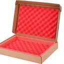 Laptop Box Cardboard Mailing Boxes Without Space for Chargers, Fits Screen Sizes Up to 17.6 Inch, Great for Craft, artworks, Electronic or Laptop Shipping (Red)