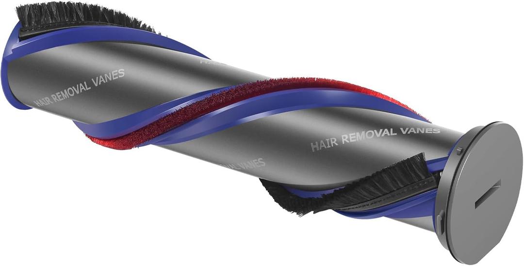 FUNTECK Brush Roller with End Cap for Dyson V11 Torque, V11 Animal+, V11 Absolute and V15 Detect, High Torque Brush Bar with 3-Prong Replacing Part Number 971655-01 and 970135-01