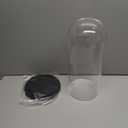 ZOOFOX 13.8 Inch Tall Glass Dome with Base, Clear Glass Empty Display Cloche, Decorative Bell Jar for Succulents, Collectibles, Fairy Lights, Photos, Medals, Heirlooms