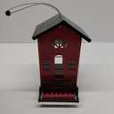 Bird Feeder Squirrel-Proof Outside: Country House Series for Hanging - Metal - 5LBs Seed - Weight-Activated for Outdoors - Large Capacity and Red