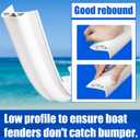 DaisyInner 3 Pack 6 ft Dock Boat Guard P Type PVC Profile Dock Corner Bumper Marine Rub Rail Commercial Grade Double Molded Rubber Edging Fender for Protection Large Boat (White)