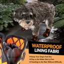 Dog Shoes for Large Small Medium Dogs,Waterproof Dog Boots & Paw Protectors with Breathable Mesh for Summer Hot Pavement,Anti-Slip Dog Booties for Hiking Hardwood Floors Winter Snow (Orange-8)