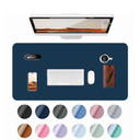 3 WisFox Mouse Pad, Leather Desk Pad Protector, Office Desk Mat, Non-Slip PU Leather Desk Blotter, Laptop Desk Pad, Waterproof Desk Writing Pad for Home Office Decor(Blue, 31.5" x 15.7")