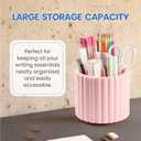 Desk Organizer, 360 Rotating Pen Holder for Desk, Pencil Cup with 7 Compartments Storage Box Caddy for Kids, Office, School, Home (White)