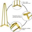 Osring 34 Inch Hairpin Table Legs with 1/2” Dia 3-Rods, Metal Furniture Legs for Coffee Table and TV Stand, Mid-Century Gold Hairpin Feet with Floor Protector, 4 Pack