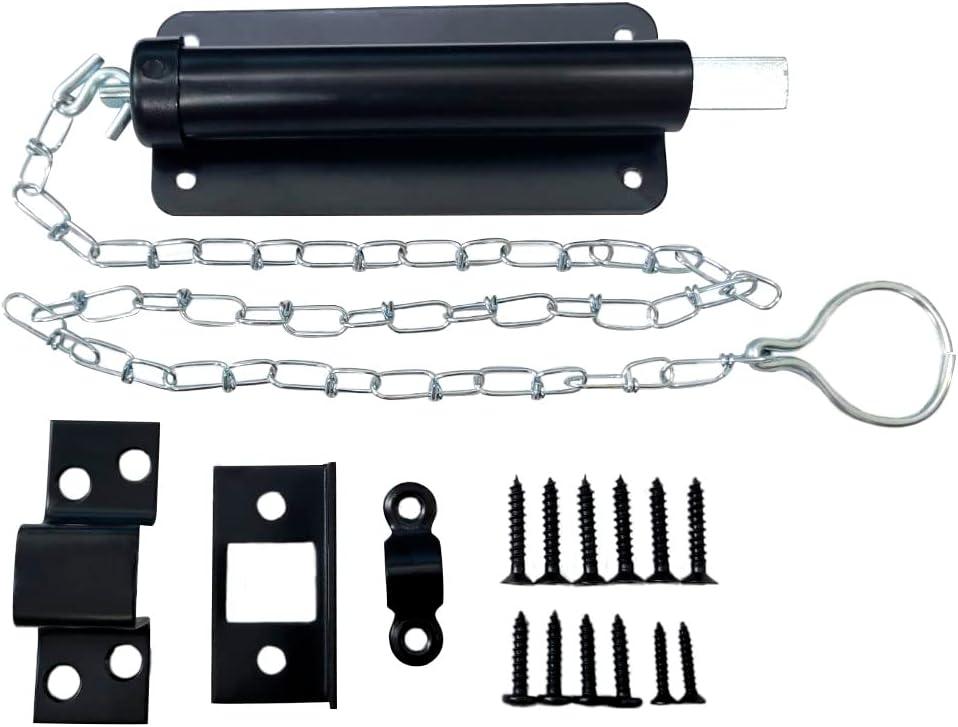 QCAA Chain Bolt, 6", Matte Black, 1 Pack, Made in Taiwan