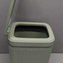 rejomiik Small Bathroom Trash Can with Lid Slim Soft Close Garbage Can Step Wastebasket Container Trash Bin for Office Bedroom Kitchen Living Room (2.6 Gallon Light Green)