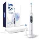 Oral-B Rechargeable Electric Toothbrush, iO7 Limited Deep Clean + Protect, 5 Cleaning Modes, Interactive Display, Visible Pressure Sensor, 2 Brush Heads, Charging Travel Case, White