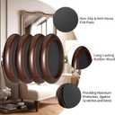 2 x Ezprotekt 2.5 inch Non Slip Round Wood Furniture Pads for Hardwood Floors, 4 Pcs Anti Slip Furniture Coaster for Chair Sofa Bed Couch, Furniture Cups with Anti-Slide EVA Anti-Scratch (Dark Brown)