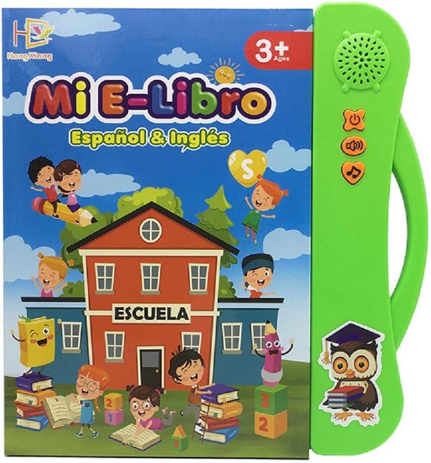 Baby Books Montessori Toys for 1 2 3 Year Old Boy Girl, Bilingual Spanish Educational Alphabet Preschool Learning Activities for Kids 1-6, Speech Therapy Toys for Toddlers Kids Birthday Gifts Ideas