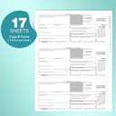 1099 NEC Forms 2025 with Envelopes, 50 Recipients 2025 1099 NEC Tax Forms, 4 Part Kit, Compatible with Accounting, 50 Self Seal Envelopes, Includes 3 1096 Forms