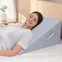 Bed Wedge Pillow for Sleeping, Adjustable Wedge Pillow Set for After Surgery, Elevated Triangle Pillow for Acid Reflux and Back Pain Relief, Post Surgery, Snoring, Back Support (Gray-02)