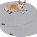 Washable Pee Pads for Dogs 2 Pack, Waterproof Dog Whelping Pads, Reusable Pee Pad Quilted, Fast Absorbing Training Pads for Dogs, Housebreaking Absorption Pads (Gray)
