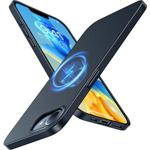 TORRAS Magnetic Slim Fit for iPhone 16e Case 2025, Ultra-Thin 16e Case Compatible with MagSafe, Lightweight Matte Anti-Scratch Hard PC Cover Phone Case for iPhone 16e 6.1'' OriginFit, Black