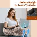 Reading Pillow for Lap, Memory Foam Lap Desk Pillow for Adult Gaming, Reading, Crocheting, Resting or Working, Soft Laptop Pillow for Bed Car Couch Floor(Black)