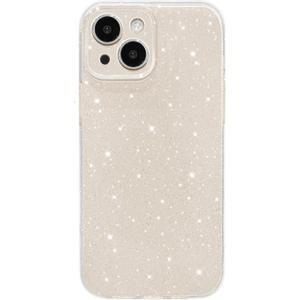 Hython Case for iPhone 14 Case Glitter Cute Sparkly Shiny Bling Sparkle Phone Cases 6.1", Thin Slim Fit Soft TPU Bumper Shockproof Rubber Protective Cover for Women Girls Girly, Bright Silver