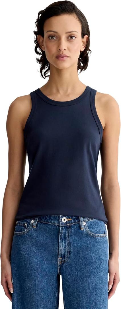 Everlane Women's The Tank in Essential Cotton (Navy), Small