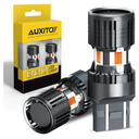 AUXITO 2025 Latest CANBUS 7440 7443 LED Bulbs Amber Yellow with Built-in Resistor Anti Hyper Flash 7440NA 7441 7444 7444NA W21W WY21W Error Free LED Front Rear Turn Signal Lights, Pack of 2