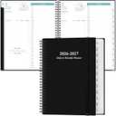 2026-2027 Daily & Monthly Planner - One Page Per Day, Daily Planner from July 2026 - June 2027, Planner 2026-2027 with 12 Monthly Tabs, 8.5" x 11", Black