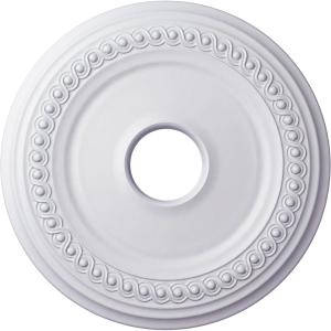 Ekena Millwork CM19CL 18 5/8-Inch OD x 4-Inch ID x 1 1/8-Inch P Classic Ceiling Medallion, 4"W x 18.63"H