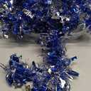 Hanukkah Decorations 2 Pack Total 36 FT Hanukkah Tinsel Garland with Menorah Star of David Silver Ornaments Blue Metallic Streamers Decor, Indoor Outdoor Chanukah Decorations for Home Party Supplies