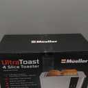 Mueller UltraToast Full Stainless Steel Toaster 4 Slice, Long Extra-Wide Slots for Bagels and Waffles, 6 Browning Levels, LED Display, Cancel/Defrost/Reheat Functions & Removable Tray, Kitchen Gadgets