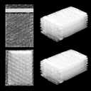 Frienda 300 Pcs Clear Self Sealing Bubble Cushion Bags Double Wall Bubble Pouch Bag Plastic Shockproof Protective Packing Bags for Small Business Moving Shipping Packaging Storage(3.15" X 4")