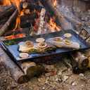 Lodge 18 Inch Pre-Seasoned Carbon Steel Griddle - Unparalleled Heat Retention - Use in the Oven, on a Gas Stove, on the Grill, or Over a Campfire - Black