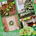 JolliLudo 20 Pcs Lime Green Furry Christmas Ball Ornaments with Bow for Tree Furry Elf Faux Fur Hanging Pom Pom Ball Decorations for Christmas Tree Holiday Party Gift Supplies