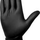 TitanFlex Disposable Nitrile Exam Gloves, 6-mil, Black, Heavy Duty, Latex Free, Food Safe for Cooking & Food Prep, XL