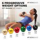 THERABAND Soft Weight 2.2 Lb, 4.5" Ball-Shaped Isotonic Exercise Balls for Physical Therapy, Weighted Ball Set for Pilates, Shoulder Strength & Rehab, Color-Coded, Portable & Easy to Grip
