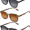 LADEESSE Reading Sunglasses for Women, Stylish Reading Glasses, Lightweight Square Readers for Men & Women