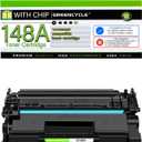 greencycle 148A with Chip W1480A Toner Cartridge Replacement Compatible for HP 148A Black Toner Cartridge Work with Laser Jet Pro 4001dw 4001dn 4001n MFP 4101fdw 4101fdn Ink Cartridge(1PCS,with Chip)