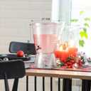 Tioncy 2 Pcs Acrylic Beverage Dispenser with Spigot 2.7 Gallon/ 10 l Clear Drink Water Dispenser Countertop with Detachable Base Iced Juice Container Unbreakable for Wedding Party