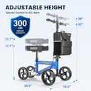 Knee Scooter for Adults for Foot Injuries, Foldable Adjustable Height