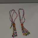 Magnetic Curtain Tiebacks, 2 Pack Colorful Agate Tassel Curtain Drapery Holdbacks, Boho Curtain Ties for Home Office Decorative