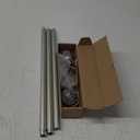 Silver Decorative Crystal Curtain Rods:18-60 Inch Heavy Duty Adjustable Window Curtains Rods for Bedroom Living Room,Nickel Modern Girly Acrylic Drapery Rods Set with Sheer Bling Foil Finials