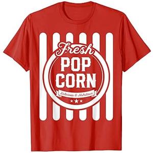 Kids Halloween Costume Vintage Popcorn Shirt For Girls T-Shirt Size S