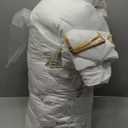 ROSGONIA Oversized King Comforter White, 3pcs(1 Boho Comforter & 2 Pillowcases) Soft Lightweight Oversized King Size Comforter Sets All Season Bedding