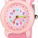 Venhoo Kids Watches 3D Cute Cartoon Waterproof Silicone Children Toddler Wrist Watches Time Teacher Gifts for 3-10 Ages Girls Boys Little Child (Sakura)