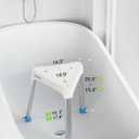 Space-Saving Triangular Shower Chair for Inside Shower, FSA/HSA Eligible 400 lbs Adjustable Shower Stool for Elderly and Disabled, Non-Slip Bathtub Chair with Stable-Bracing, Tool-Free Assembly, White